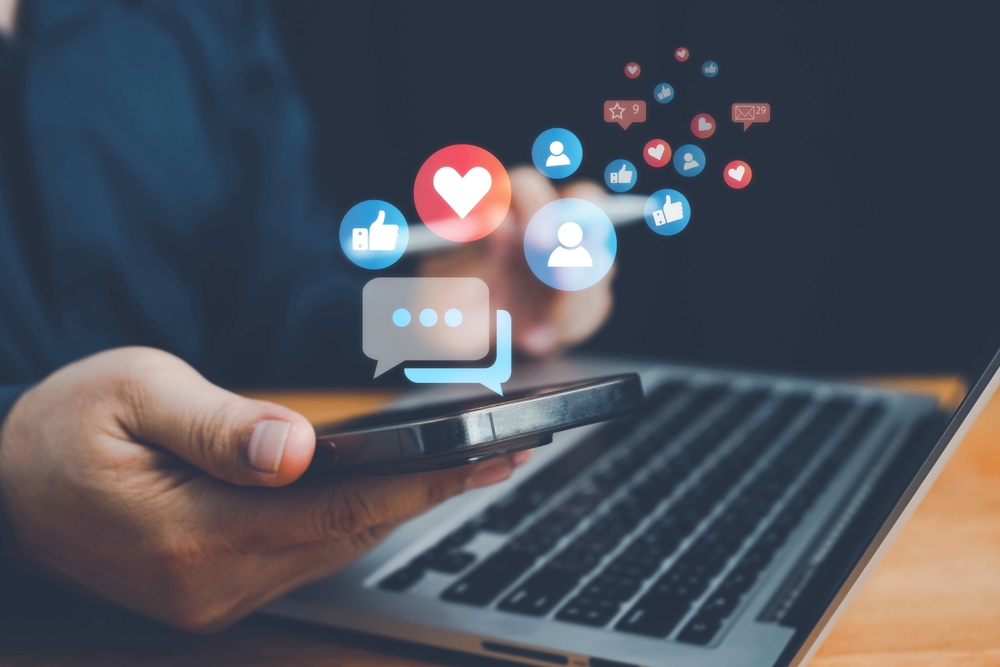 aplicații de social media pe un ecran de telefon